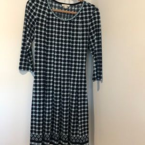 Navy print dress